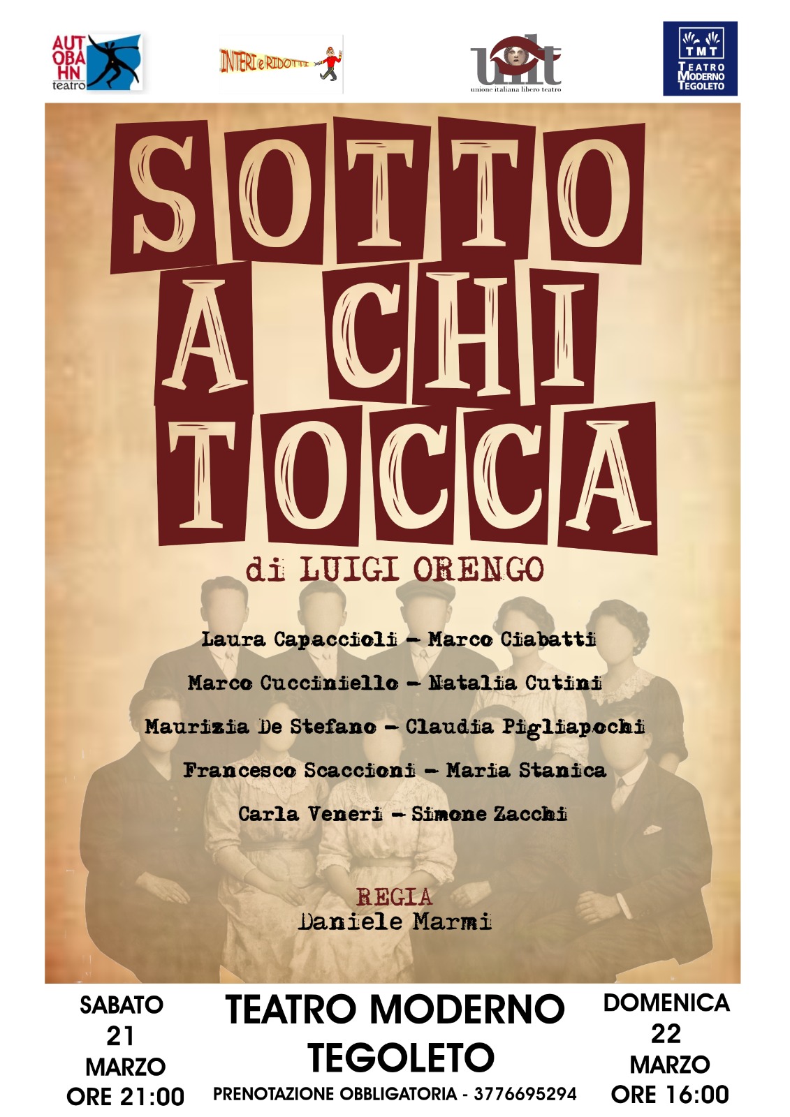“Sotto a chi tocca” al Teatro Moderno di Tegoleto